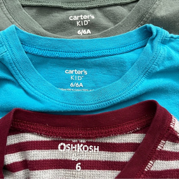 Bundle of 3 Carter’s / Oshkosh B’Gosh Boy’s Long Sleeve Tees Size 6 - Picture 8 of 8